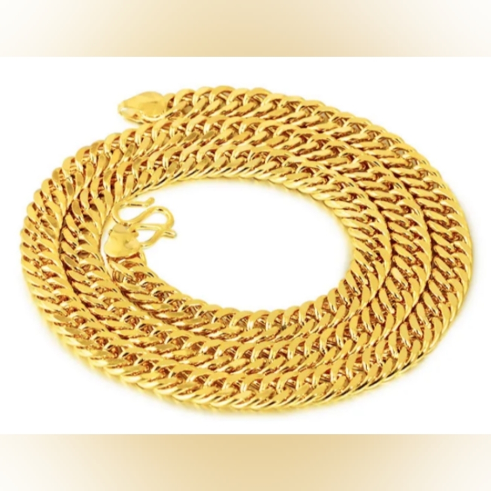 999 24K Yellow Chinese Gold Cuban Link (High-Grade)Jewelry